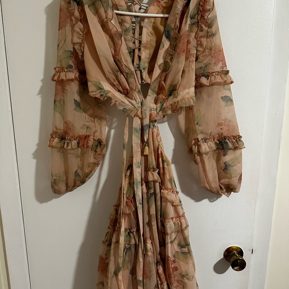L'ATISTE Floral Long Sleeve Dress
